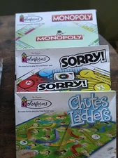 Colorforms Classic Games Lot of 3 Battleship Monopoly/ Chutes &Ladders/Sorry New