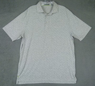 tasc Performance Mens Large Gray Dot Print Performance Polo Shirt
