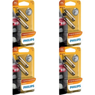 4x Philips Standard Festoon T105x43 10W 12V Autolampen Glühlampen