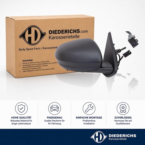 Aussenspiegel Rechts Diederichs 4561024 FÜR Dacia Renault RÜCkspiegel Aussen-image