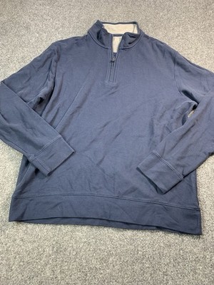 Vineyard Vines Sweater Mens Large Blue Long Sleeve Pullover 1/4 Zip Outdoors
