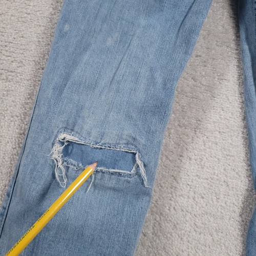 Abercrombie Kids Jeans Girls 15/16 High Rise Straight Distressed Knee Denim - Picture 5 of 17
