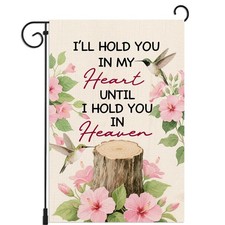 Memorial Garden Flag 12x18 Inch Double Sided Cemetery Memorial Religious Bere...