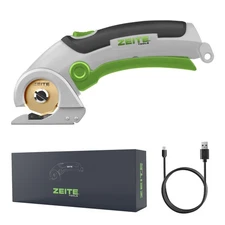 Electric Cardboard Box Cutter 4V Cordless Scissors with Titanium Blade Gray