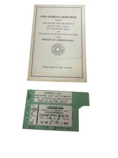 1993 Carnegie Hall Cincinnati Pops Open Rehearsal Program Doc Severinsen Ticket