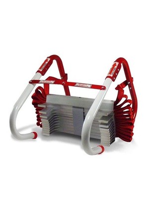 Kidde Fire Escape Ladder, 3-Story Rope Ladder, Extends to 25-Feet, Anti-Slip ...