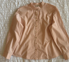 J Jill Womens Pink Cottage Fairy Ethereal Shirt Top sz L