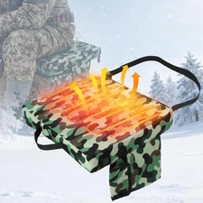 Hunting Heated Seat Cushion with 3 Heating Levels 13 X 16 Inches Portable Waterp
