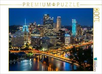 Calvendo Puzzle Dreamlike Skyline Of Pittsburgh In The Evening | 1000 Pieces, Fi