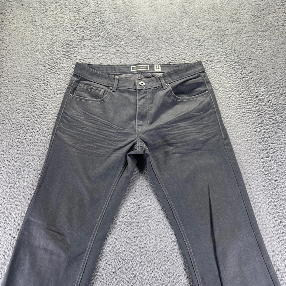 Pantalones de mezclilla Inc para hombre 34x32 gris lavado medio algodón elástico Stockholm calce ajustado Foto 2 de 4