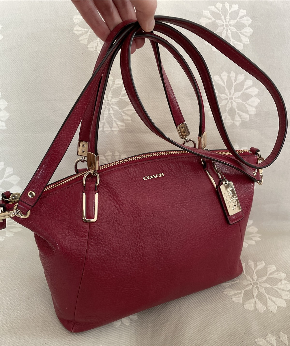 Coach Madison Kelsey Satchel Shoulder/Crossbow Purse Bag Red