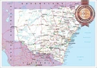 NEW SOUTH WALES STATE ROADS AUSTRALIA MAP OF NSW WALL CHART PRINT PREMIUM POSTER
