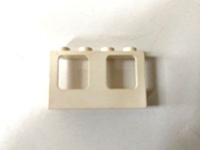 LEGO Parts: 1x4x2 Double Plane Window Panel, No Glass, Part #61345, White - 1 Pc