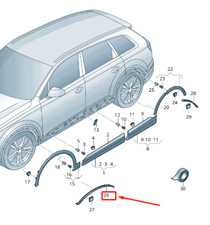 NEW AUDI Q7 4M FRONT RIGHT WHEEL COVER 4M0854970 4M0-854-970
