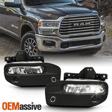 For 2019-2024 Ram 2500 3500 Led Chrome Fog Lights Pair Wwiring Harness Switch