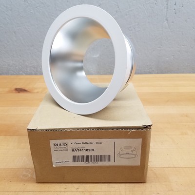 Ruud Lighting RAT41102CL 4'' Open Reflector Trim, Clear - NEW