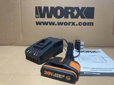 Worx 20 V Powershare WA3551 Akku & WA3880 Schnellladegerät beide BRANDNEU