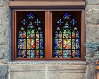 3D Crowd-Muster C872 Fenster Film Drucken Aufkleber Haftendes Buntglas UV Sinsin