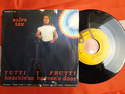 SALVE TEX ALLE FRÜCHTE KNOCKIN'ON HEAVEN DOOR DYLAN iTALY 45 7 '' EX++ SEHR GUTER ZUSTAND