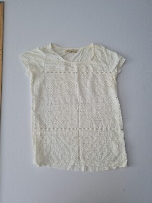 Ladies T-Shirt Next Petite Size 8 White 29597