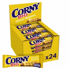 CORNY BIG Banana Healthy Breakfast Chocolate Cereal Bars Box 24 x 50g