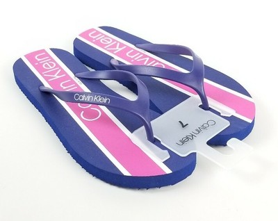 calvin klein flip flops pink