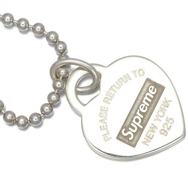 Supreme Tiffany & Co Return To Tiffany Heart Tag Pendant Chain