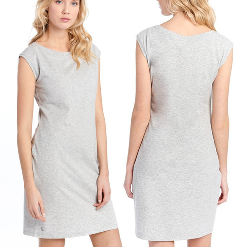 Lole Womens T Shirt Dress Gray Short 