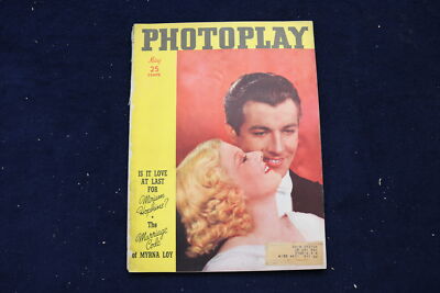 1937 MAY PHOTOPLAY MAGAZINE - JEAN HARLOW & ROBERT TAYLOR COVER - E 17899