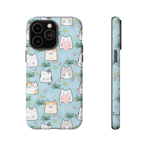 Cute Cat Phone Case, Kawaii Cat Lovers Mobile Cover - 第 84/277 張圖片