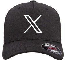 X Twitter Nuevo Logo Tweet Símbolo Sombrero Flexfit Gorra de Béisbol Emblema de Redes Sociales