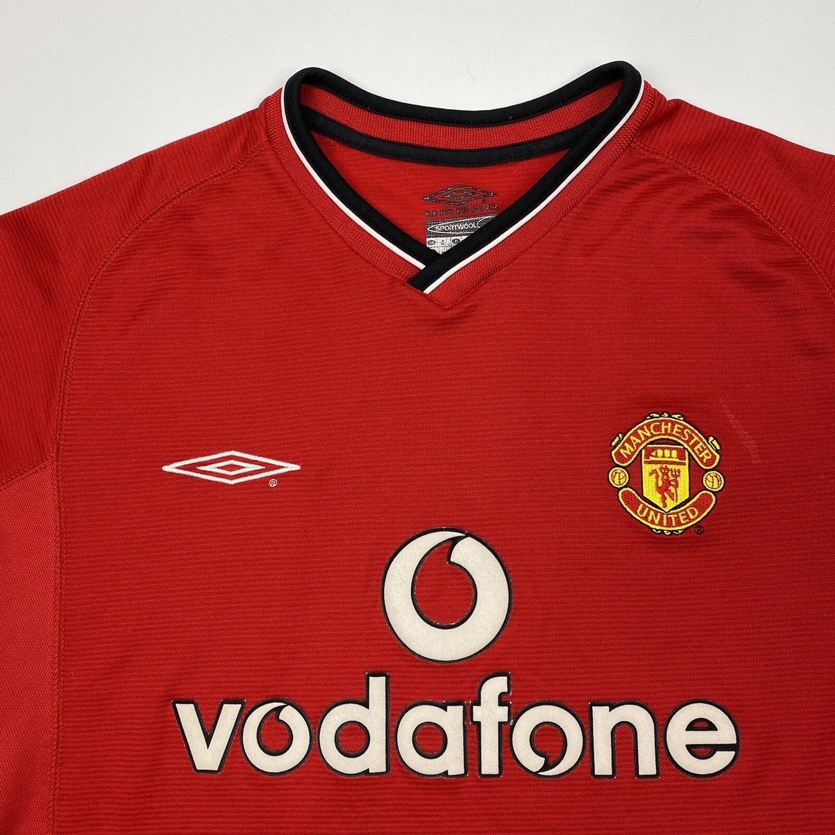 Beckham #7 Manchester United Home 2000 2002 Umbro Football Shirt