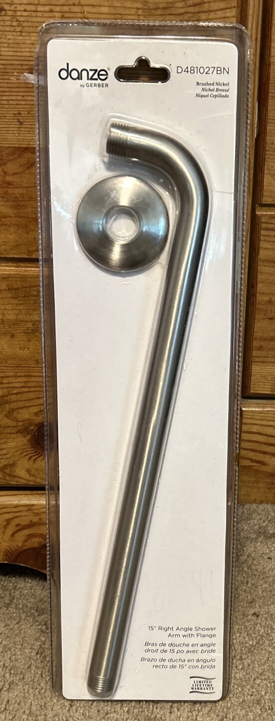 Danze D481027BN 15" Right Angle Shower Arm Brushed Nickel