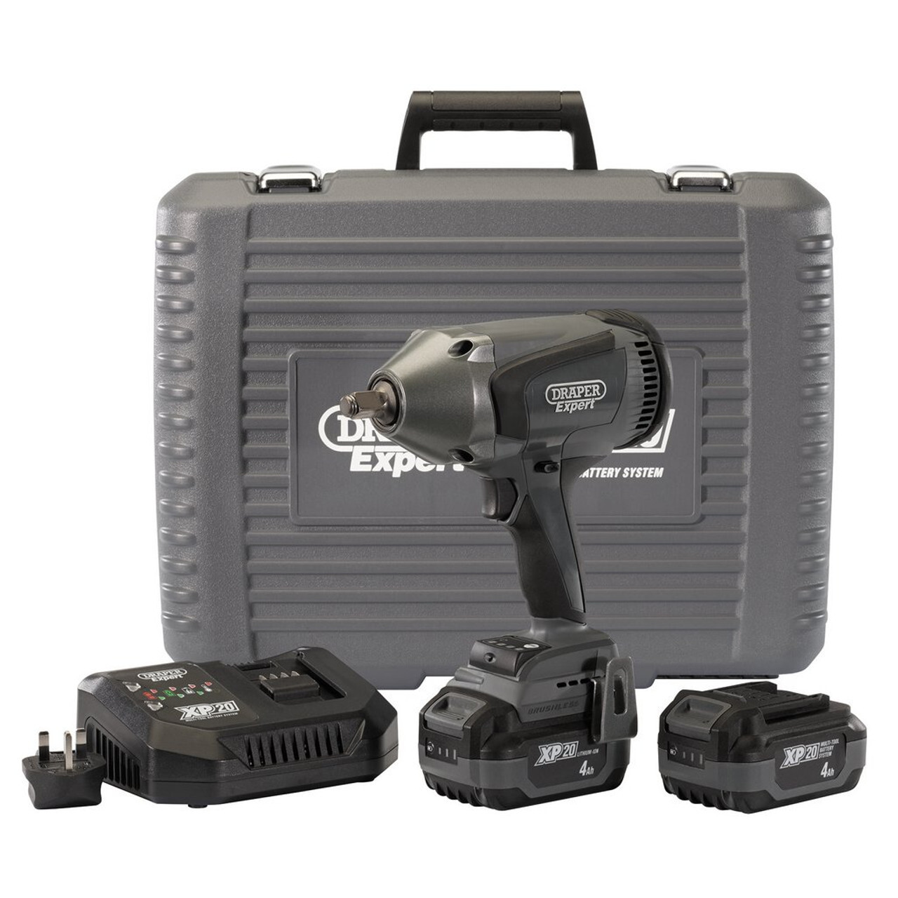 Draper 98960 XP20 20v 1/2"" Dr Brushless Impact Wrench Hog-Ring Drill 1000Nm