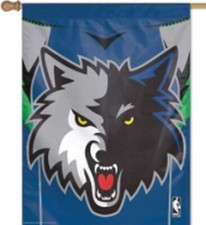 NBA17-105LSRB Heavy Duty 27 X37  MINNESOTA TIMBERWOLVES BANNER no pole 