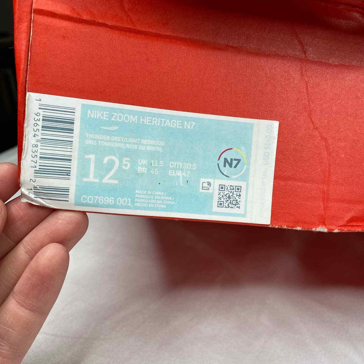 NWB Nike Zoom Heritage N7 Pendleton Thunder Grey Sneaker-12.5 | eBay