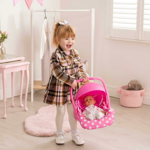 Dolly Tots Dolls Car Seat | Baby Doll Carrier Toy for Kids Pretend Role Play Fun - Picture 6 of 14