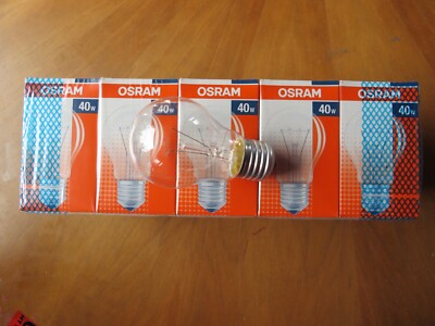 10 ECHT OSRAM 40W CLASSIC Glühlampe KLAR Glühbirne 415 lm DIMMBAR MADE IN FRANCE