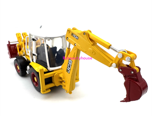 Retroexcavadora modelo coche de metal fundido a presión JCB 3CX amarillo 1:76 - Imagen 3 de 8