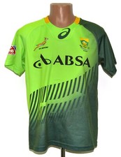 SOUTH AFRICA NATIONAL TEAM RUGBY UNION SHIRT ASICS SIZE S ADULT