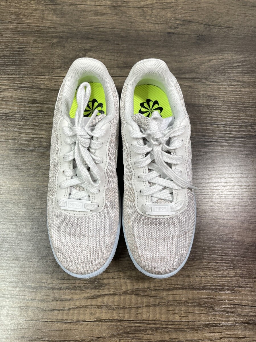 Nike Air Force 1 Crater Flyknit Photon Dust DH3375-101 GS Size 5Y
