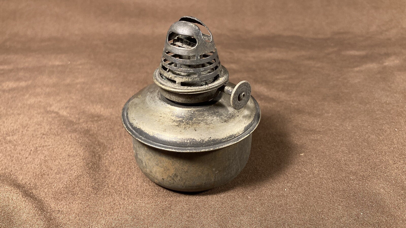 Rare Antique Cowles Oil Lamp Burner and Drop in Fount Small Buggy Auto-image