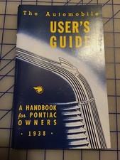 1938 Pontiac Owners Manual