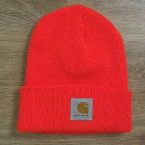 CARHARTT Unisex Acrylic Watch Hat BEANIE - Orange Neon - Work Cuffed Warm  Winter | eBay