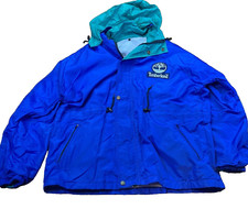 VTG Timberland Patch Seoul Olympic Button Blue Windbreaker Suit Small