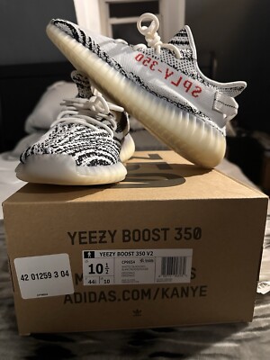Size 10.5 - adidas Yeezy 350 V2 Zebra Boost White