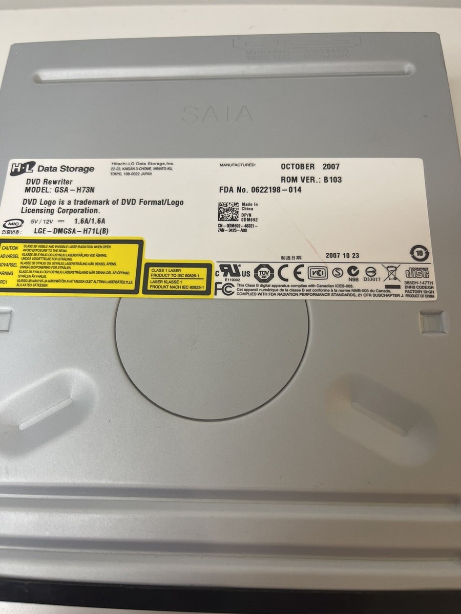Hitachi LG HL GSA-H73N 0622198-014 0X855D DVD Rewriter SATA
