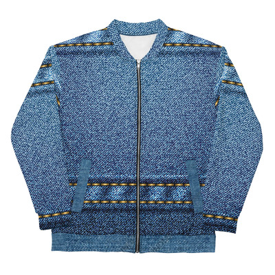 Jeans Print Bomber Jacket