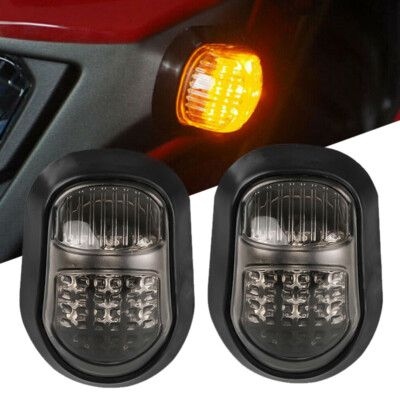 2Stk LED Miniblinker Motorrad Flush Mount Blinker Licht 12V Universal Schwarz