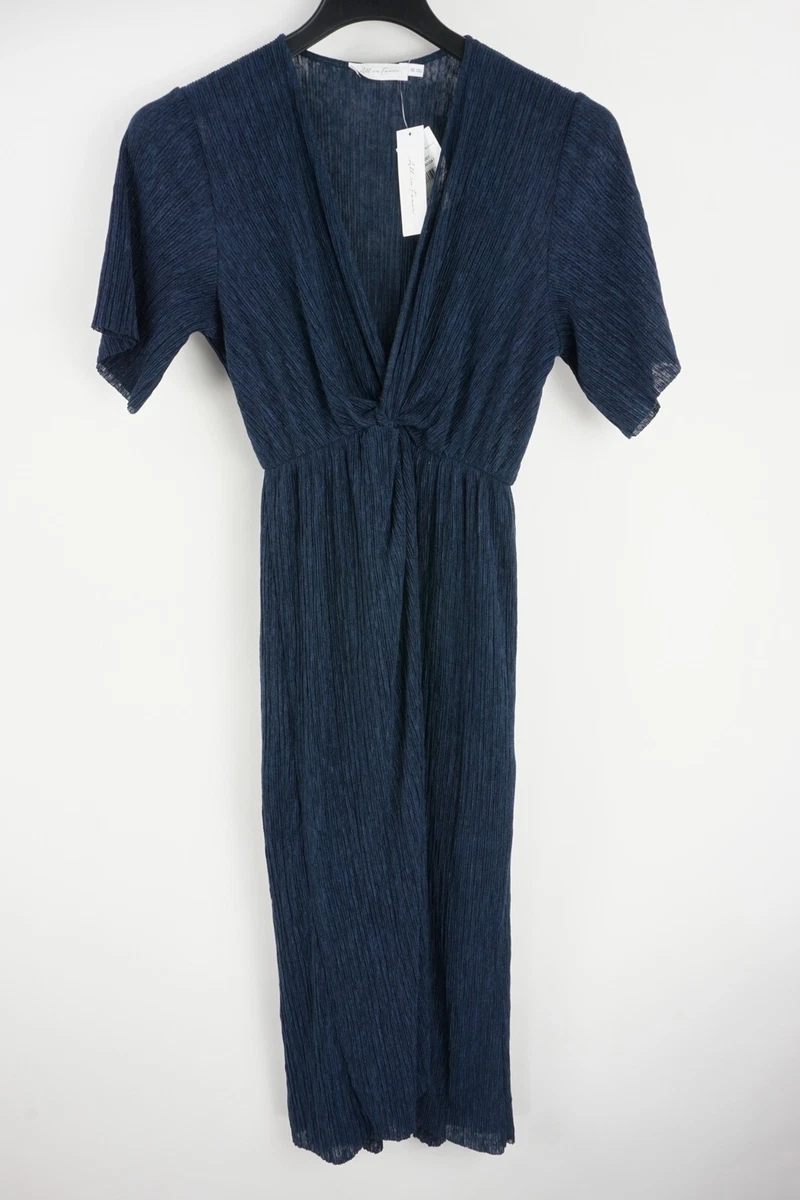 New All in Favor Dolman Plisse Surplice Knot Midi Dress Women s XS